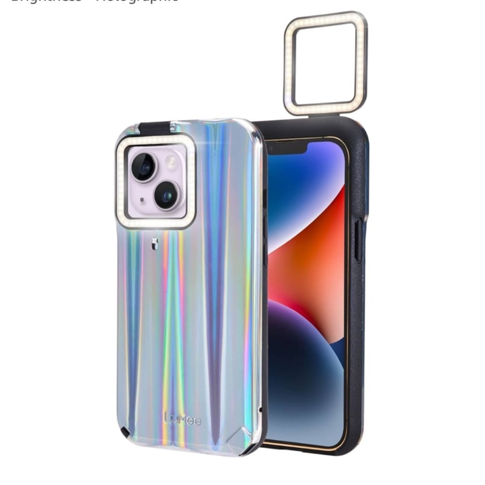 LuMee Flip Paris Hilton iPhone 11 Pro Light-Up Case – Holographic LED Ring Light